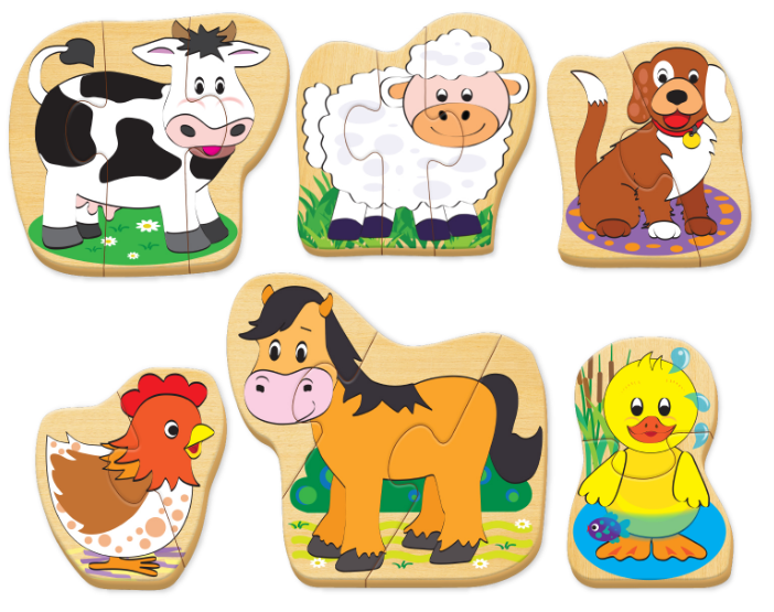 Puzzle - Farm Animals Smart Starter 2&3 pieces
