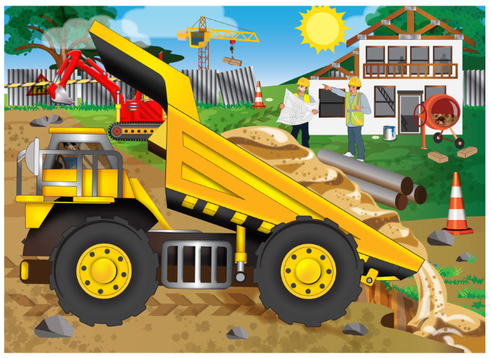 Puzzle - 24 Piece Dump Truck