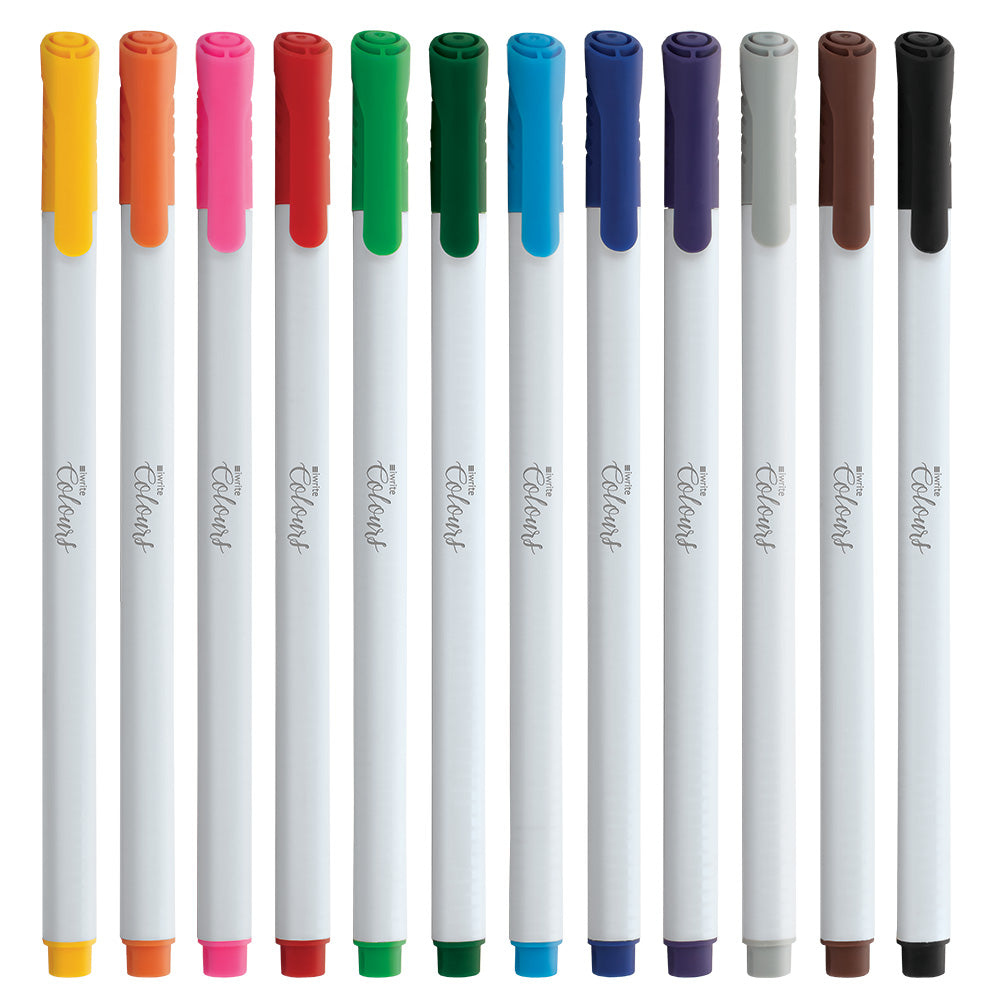 Fineliners - White Barrel - 12's