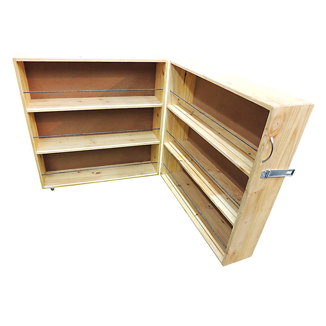 Wooden Book Shelves Single Corner Unit