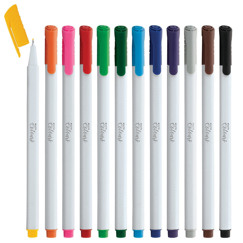 Fineliners - White Barrel - 12's