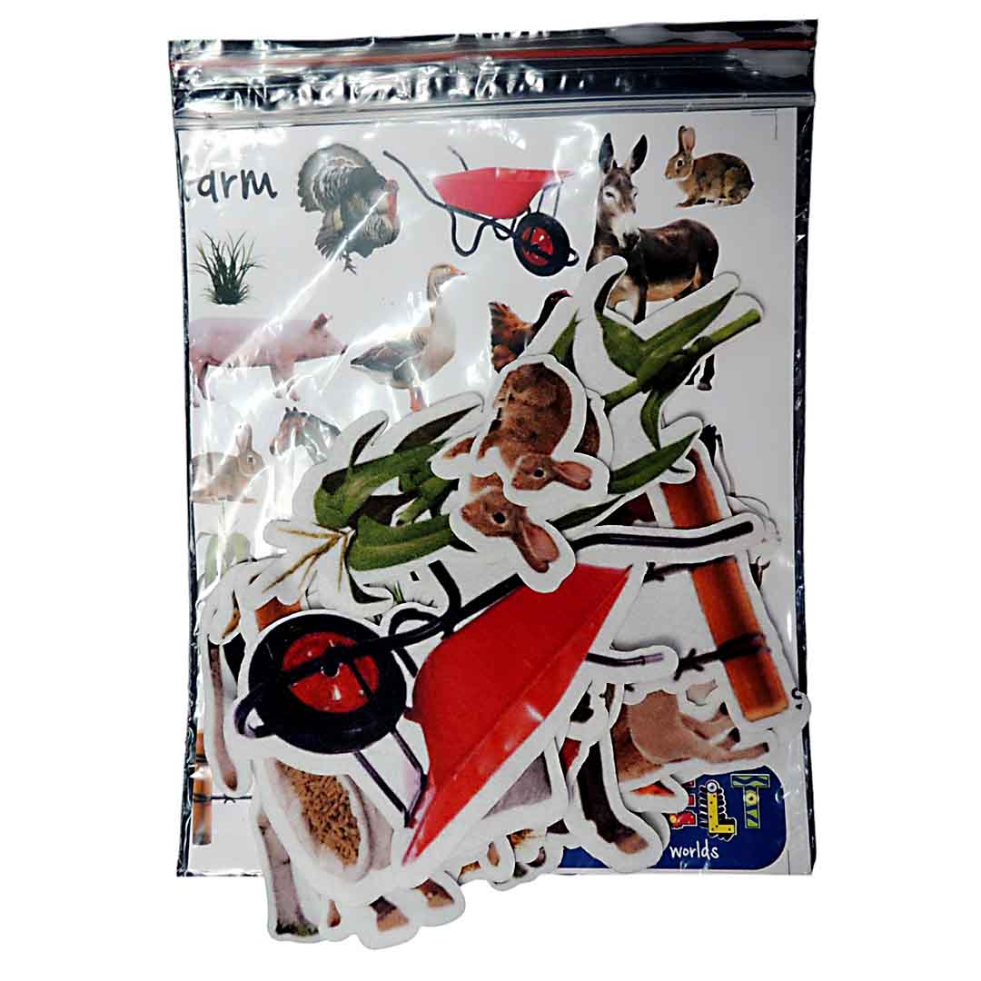 Pack with various animal and object