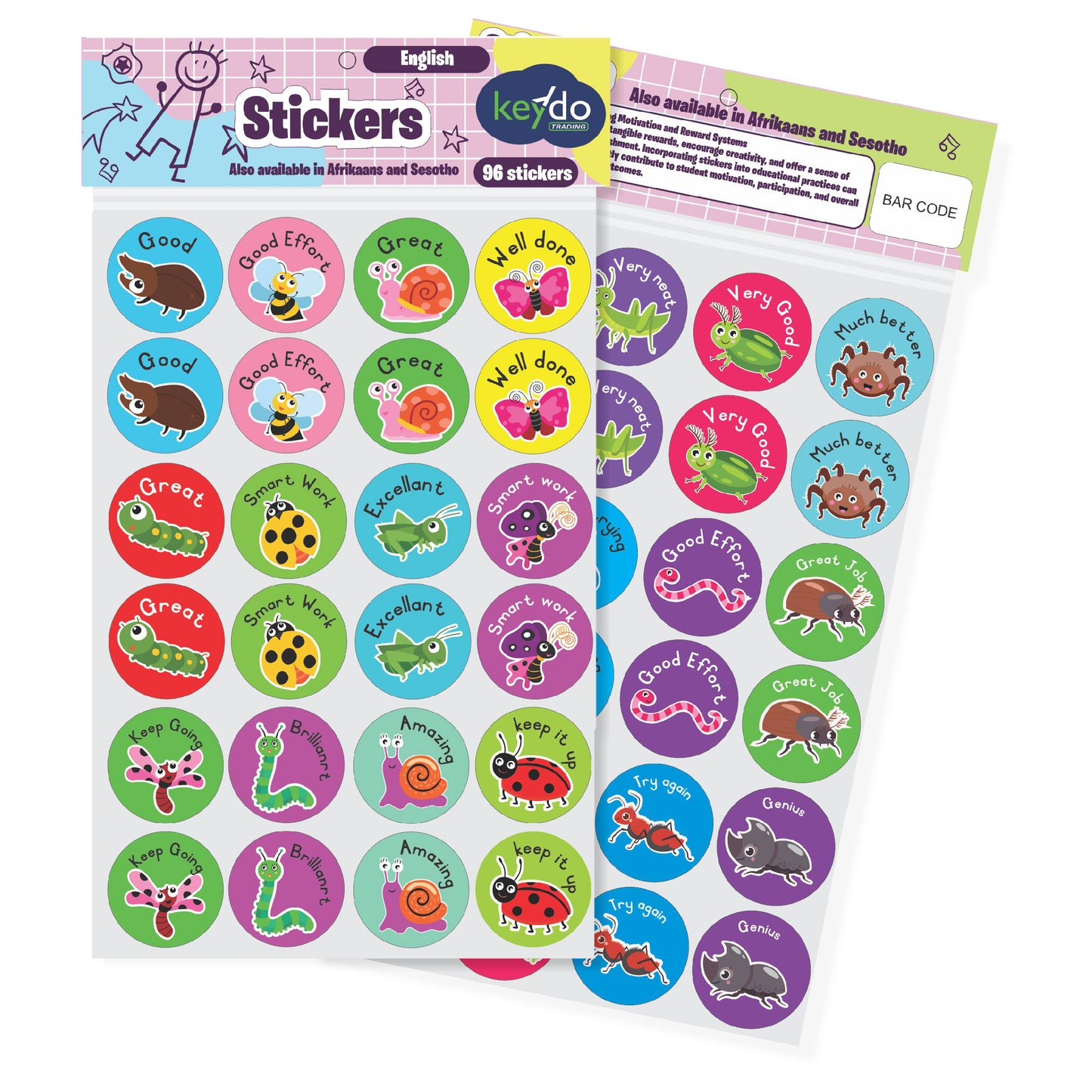 Teachers Stickers - English - Insects
