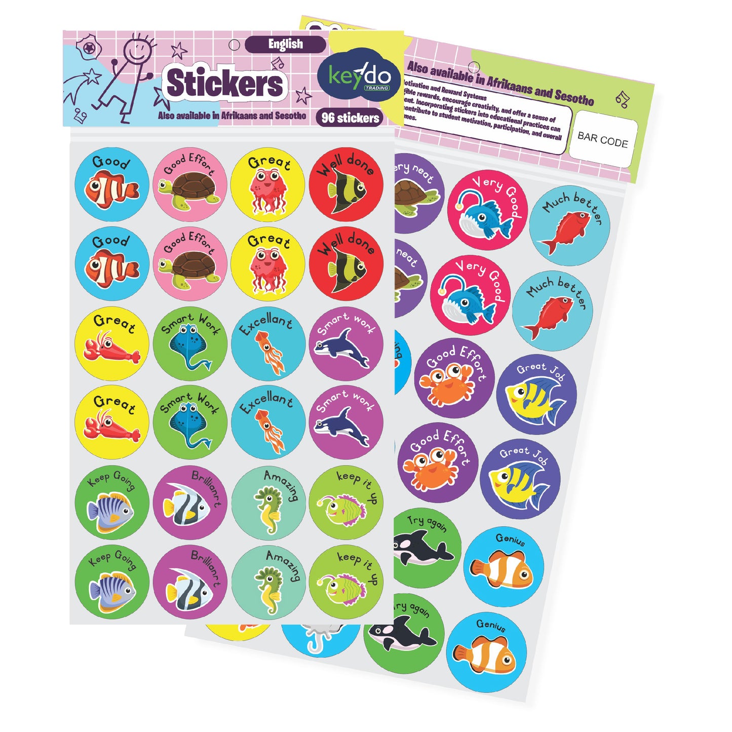 Teachers Stickers - English - Ocean Animals