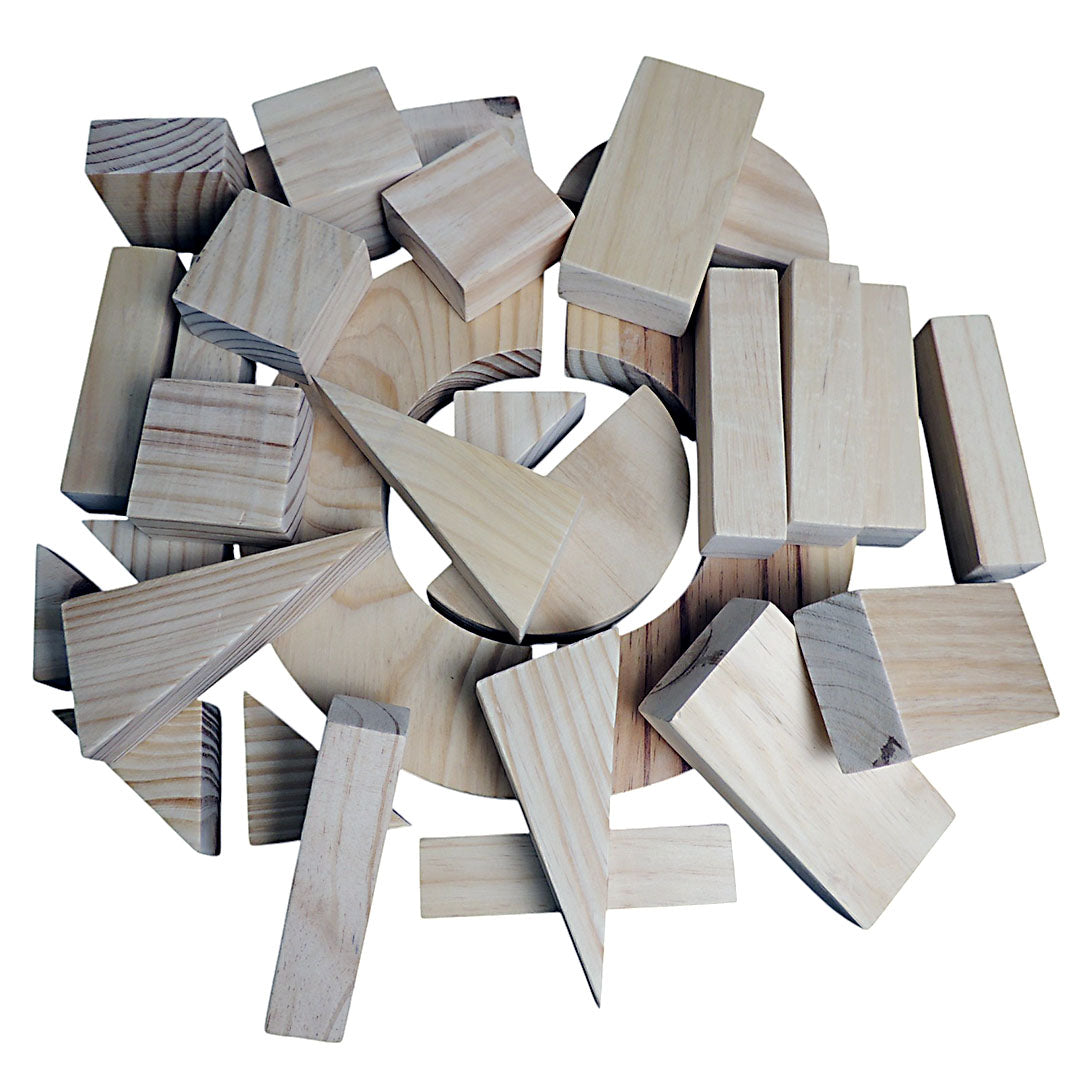 Mega Wooden Block Set of 60 Blocks