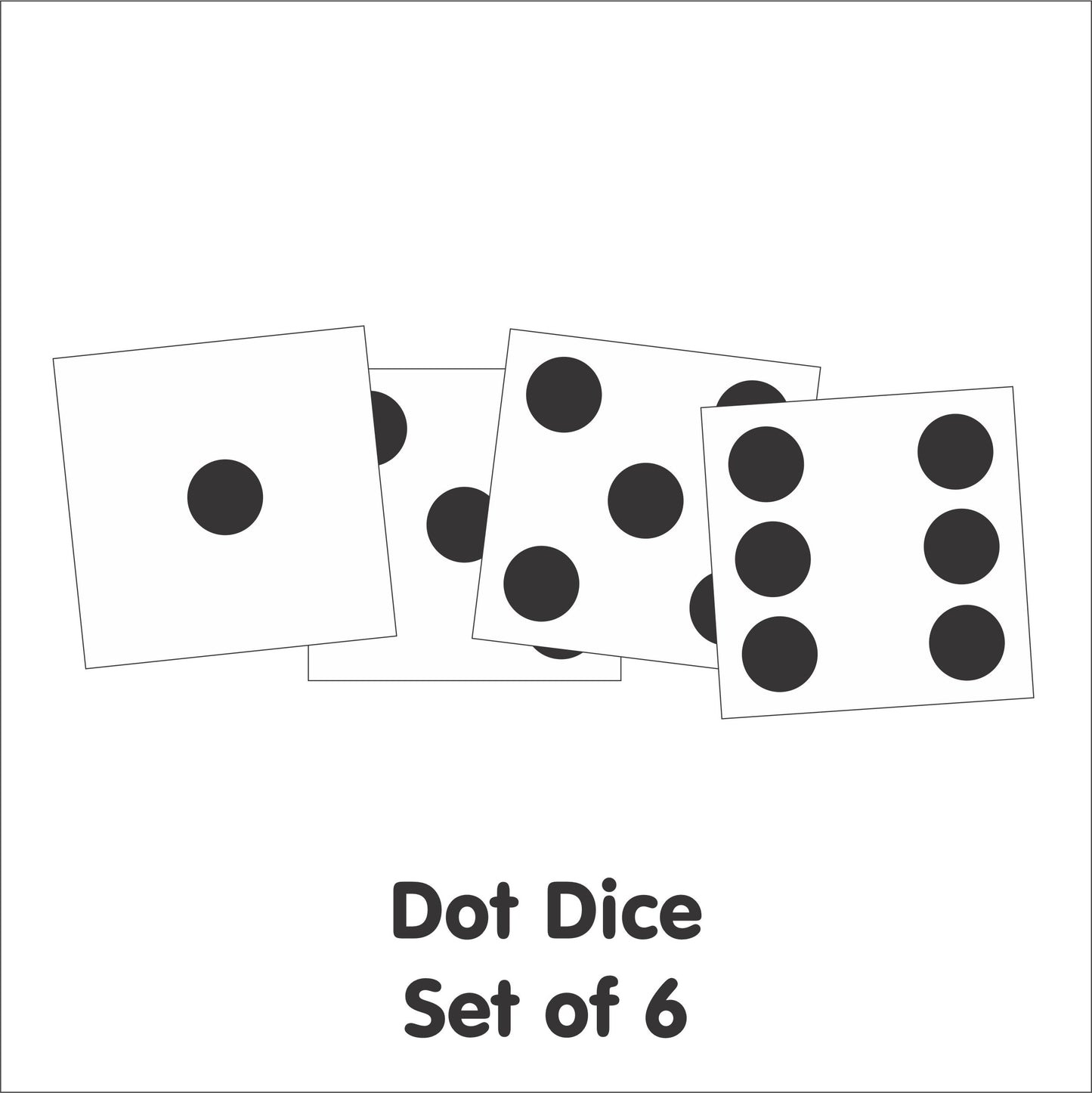 Klanke Blok/ Sound Block Dot Dice Cards - Set of 6