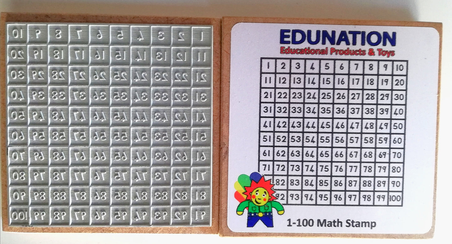 Stamp - 100 Block with numbers 10 x 10 cm