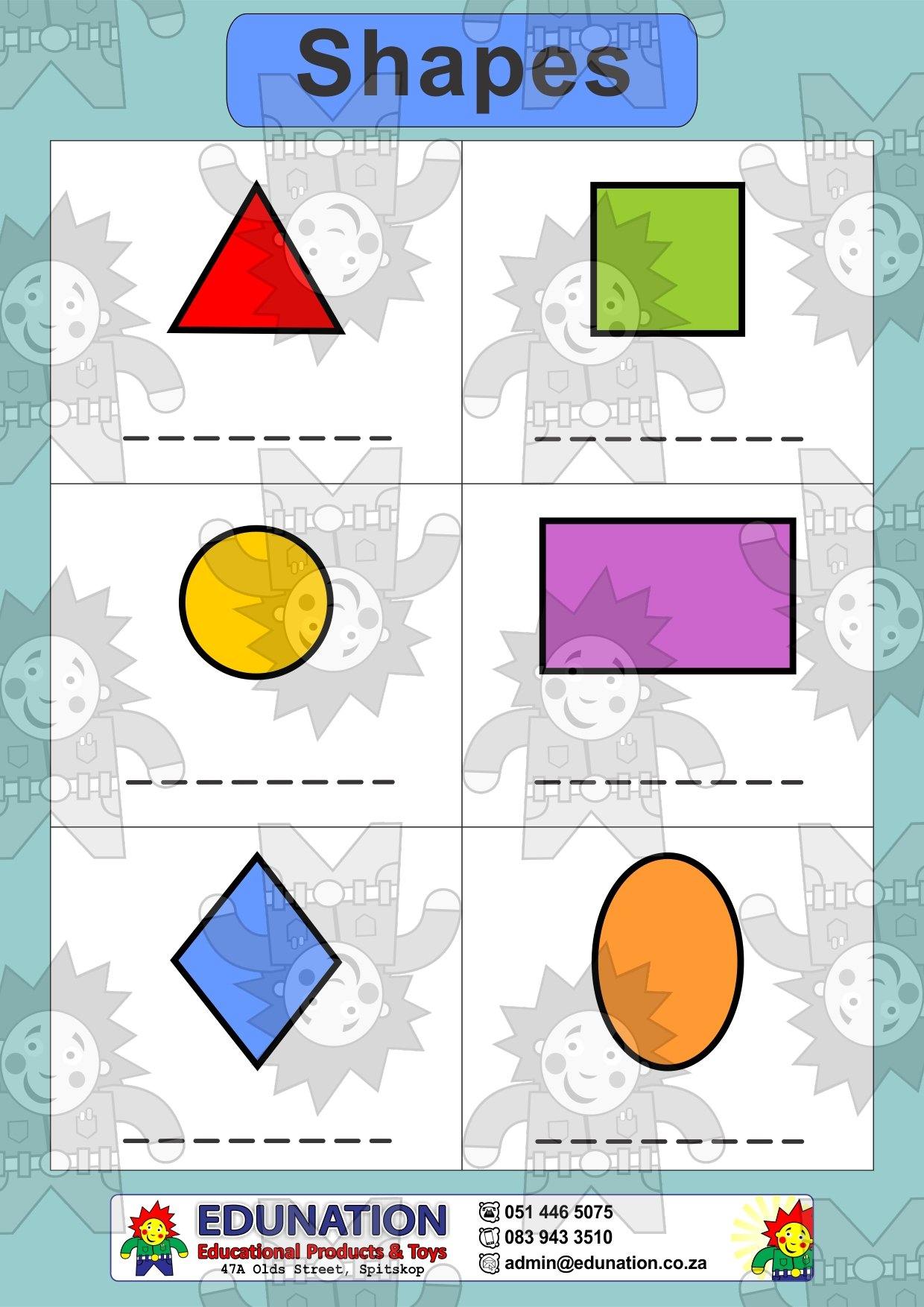 2D Shapes - Double Sided - Edunation South Africa