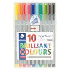 Fineliners Ink Pens - Staedtler - Pack of 10