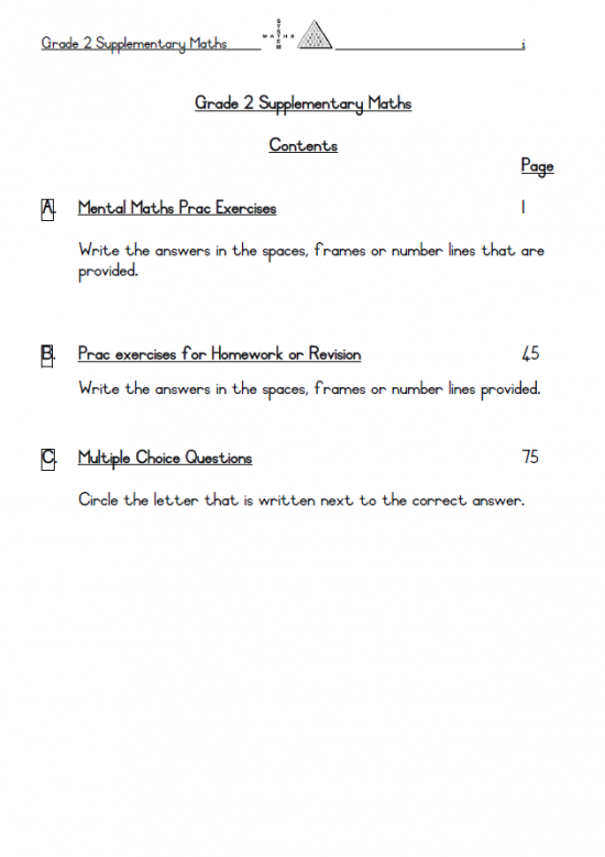 Supplementary Maths Gr 2 - Edunation South Africa