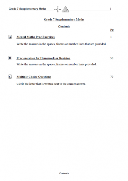 Supplementary Maths Gr 7 - Edunation South Africa