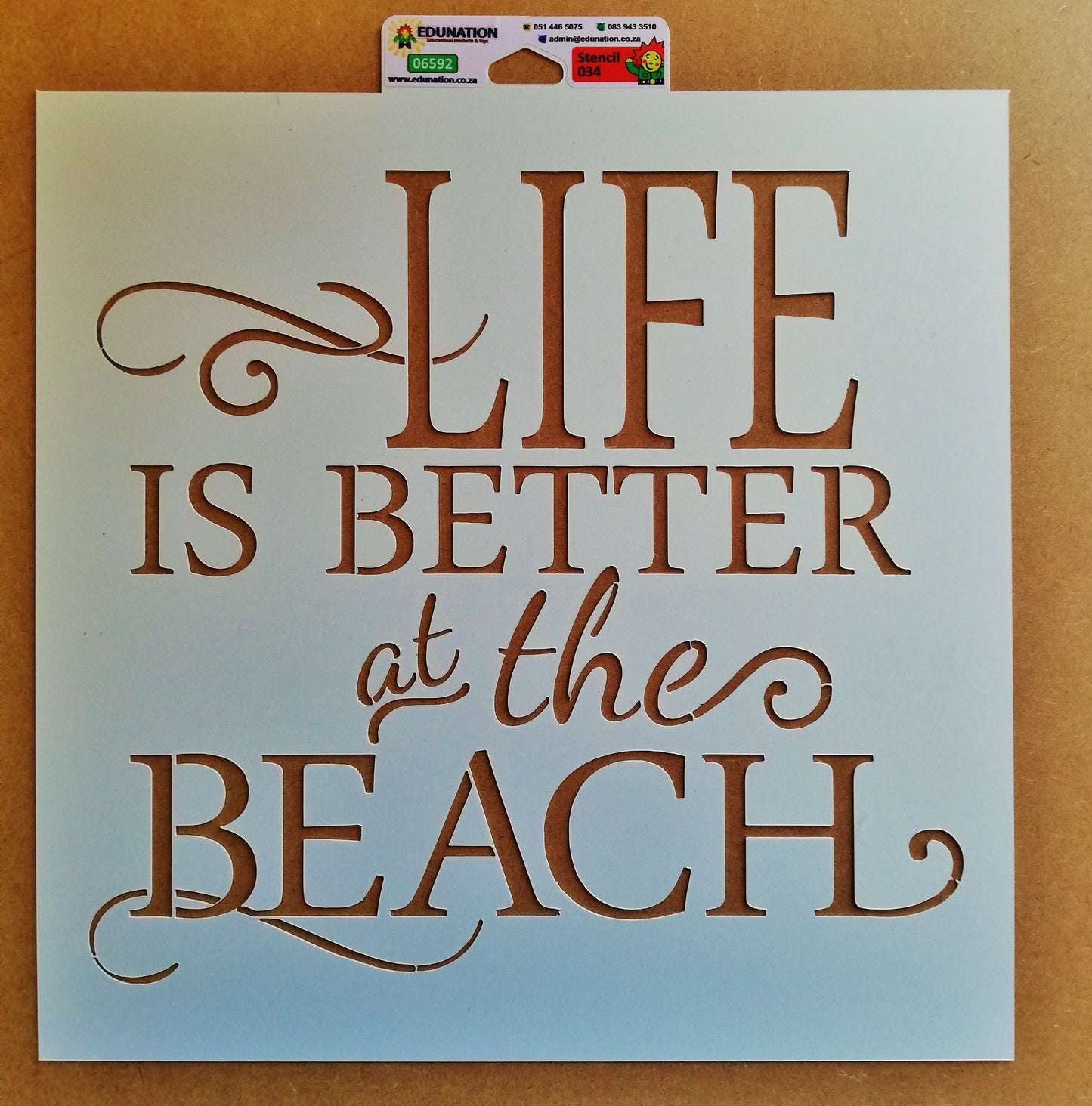 021 Stencil 21x30cm Life is better