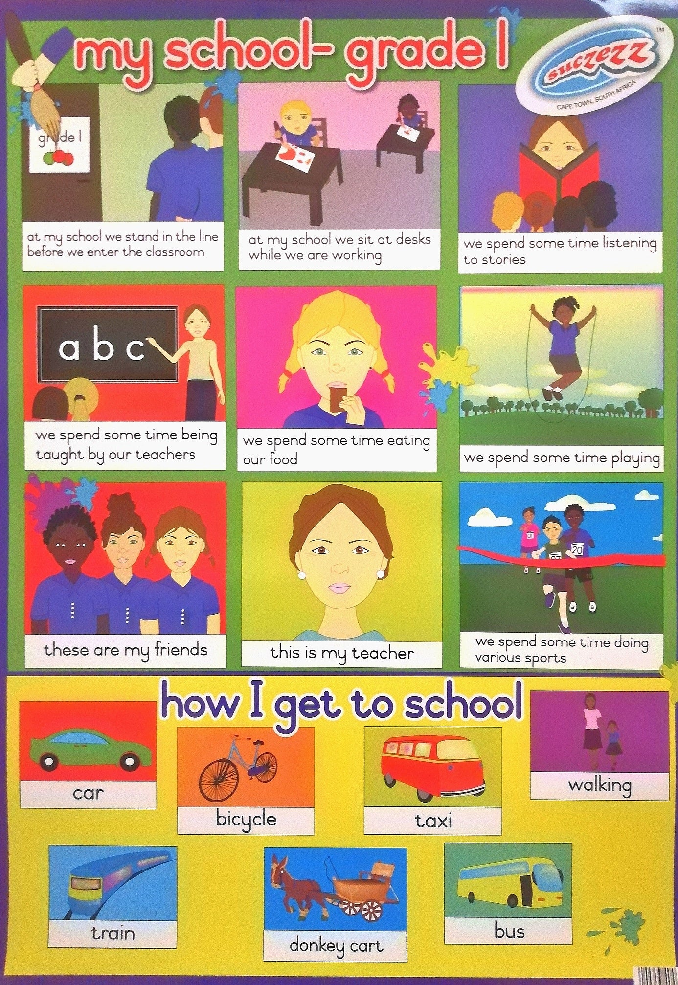 Poster - My School - Grade 1 Edunation South Africa Posters and Charts