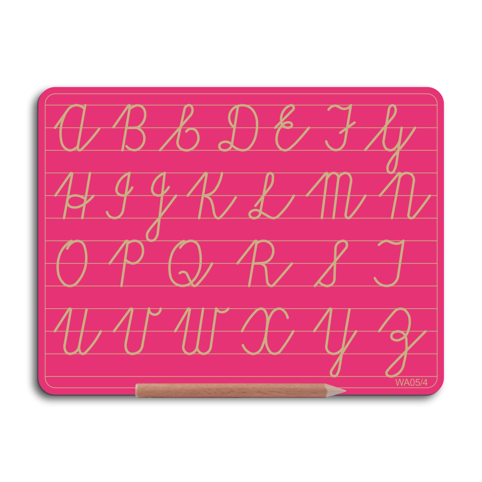 Write Right WA05/4 Alphabet Board Cursive Capital