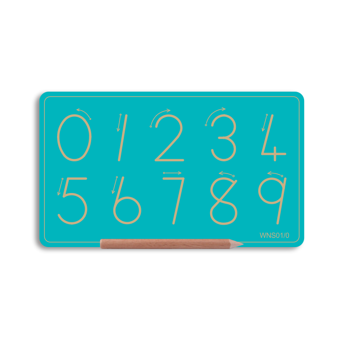 Wooden Number Board 0 to 9 in Std Print