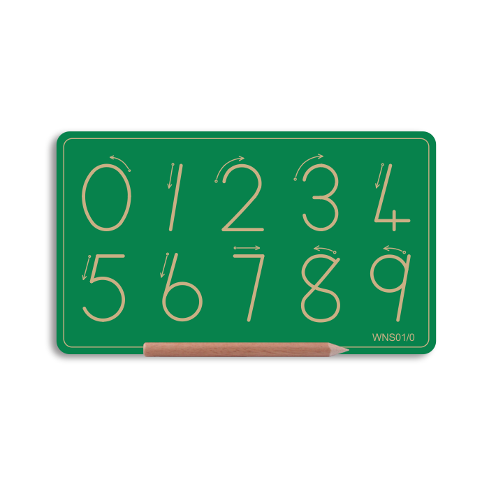 Wooden Number Board 0 to 9 in Std Print