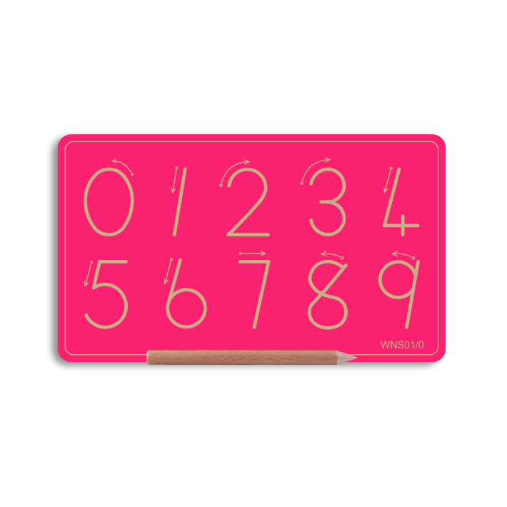 Wooden Number Board 0 to 9 in Std Print