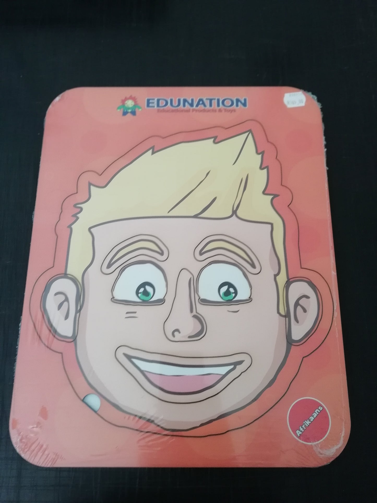 Wooden Puzzle Frame - Face Boy Afrikaans Edunation South Africa Body and Face Puzzles