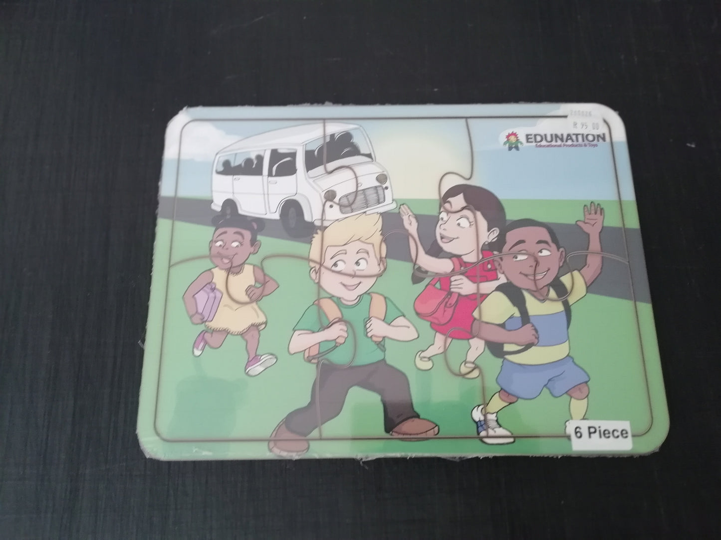 Wooden Puzzle Frame A4 - 6pc Arrive at School