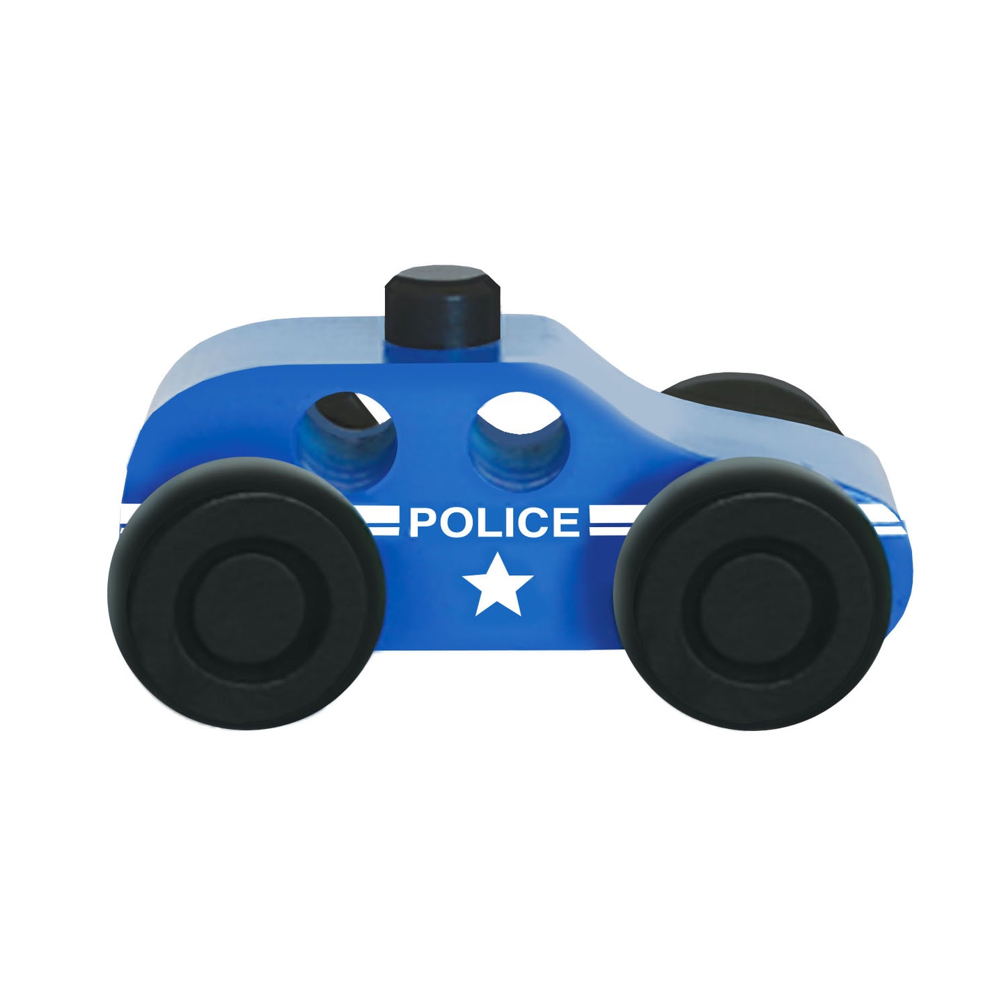 Wooden Car - Blue Police