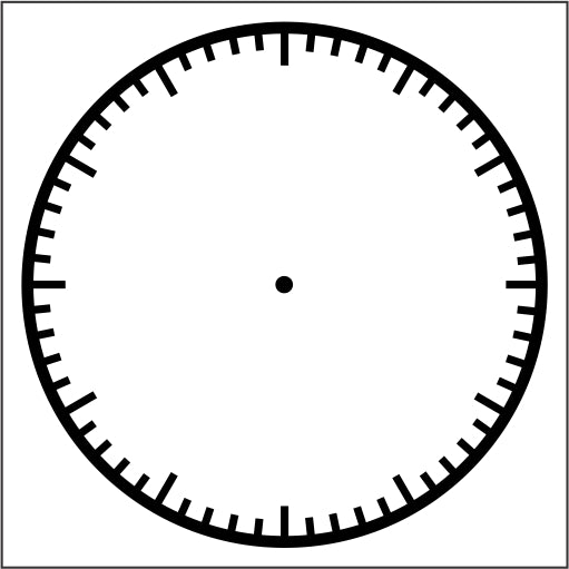 Stamp - Clock Face with minutes 4cm