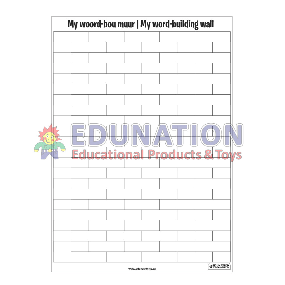 My woord-bou muur - My word-buildig wall - A3