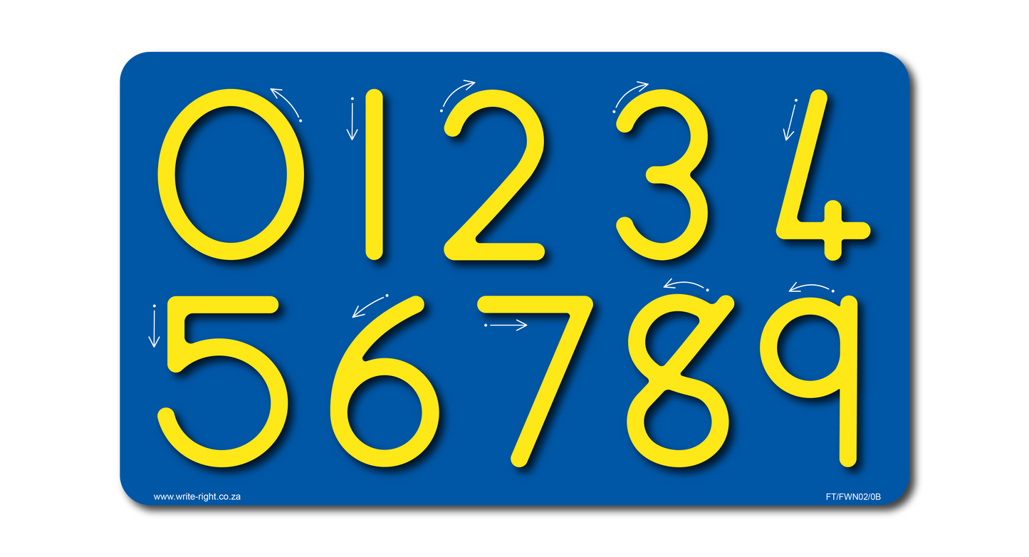 Finger Track Number Board 0-9