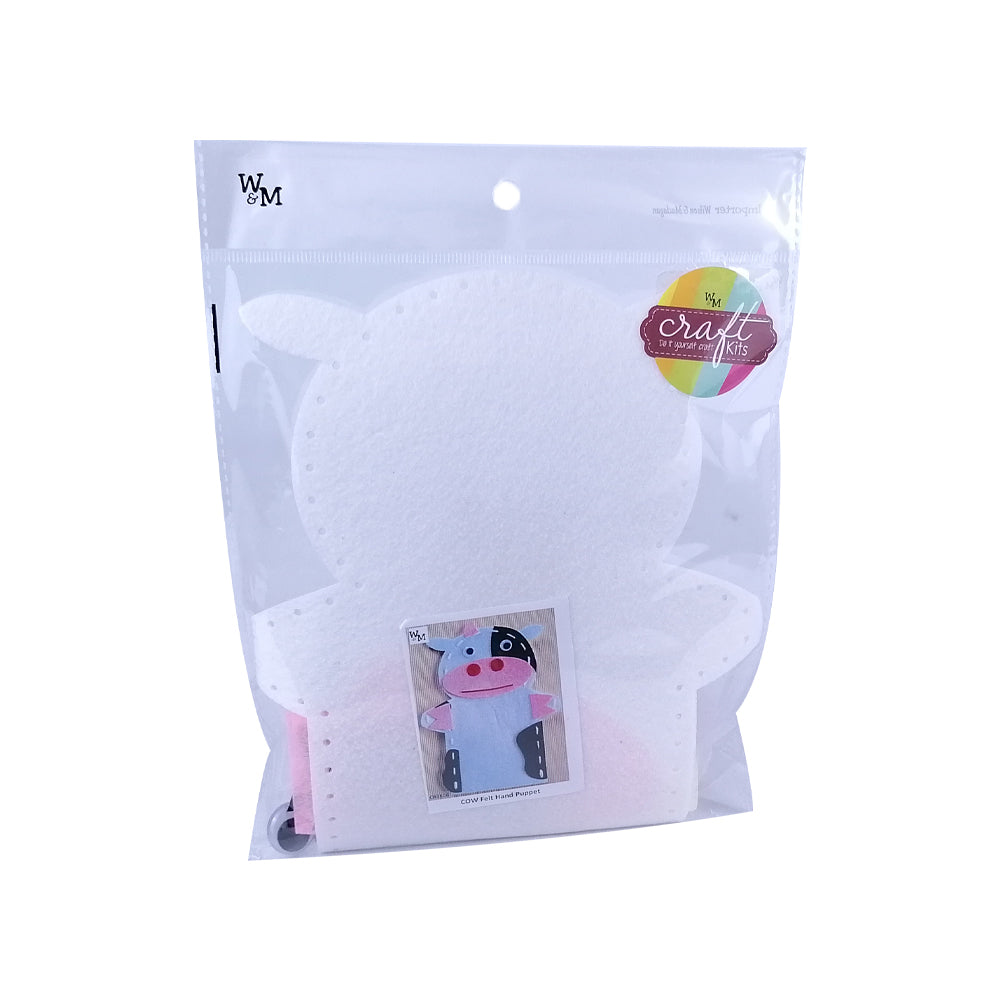Craft Kit Cow Felt Hand Puppet