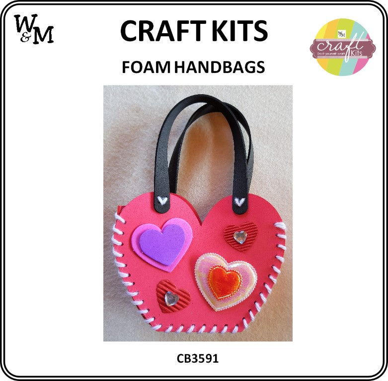 Craft Kit Foam Handbag Heart