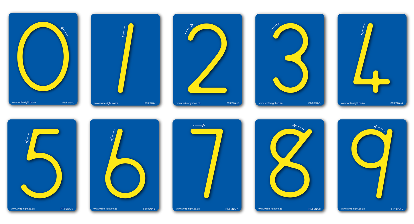 Wooden Finger Tracking Numbers - 0 to 9