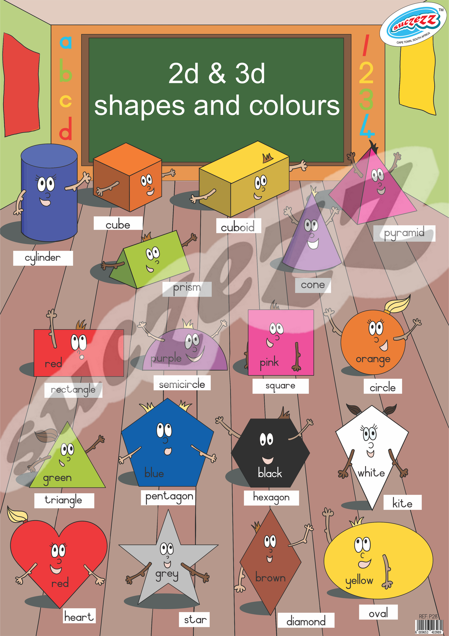 Poster - 2D & 3D Shapes/Colours