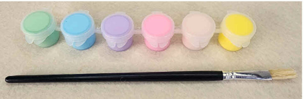 Paint Pot Strip Pastel 5mlx6 with Paintbrush