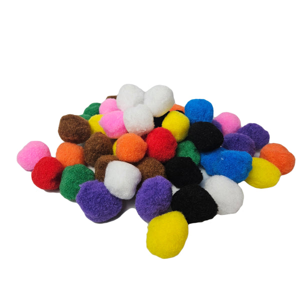 Pom Poms 40mm 50's Assorted