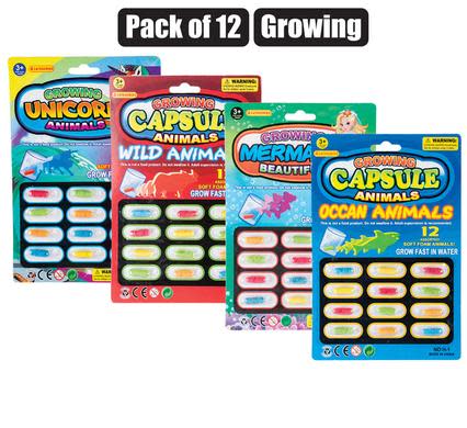 Growing Animals pack of 12 - Wild Animals
