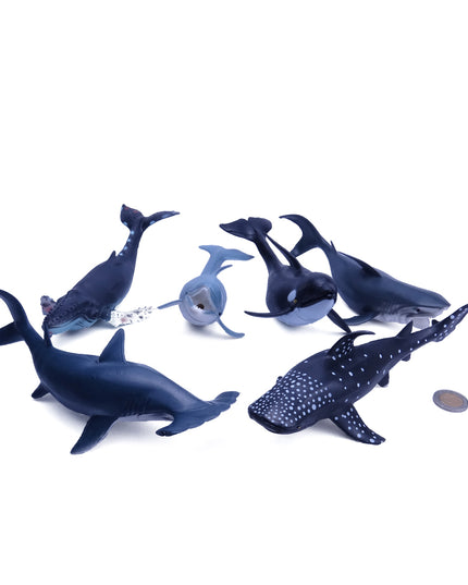 Animals Ocean Playset XL Shark and Dolphins set of 6