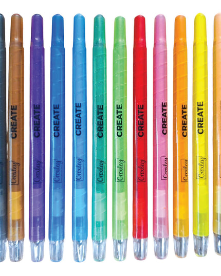 Retractable Wax Crayons 12's - Croxley