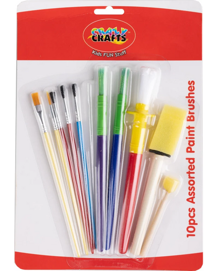 Assorted Paint Brushes 10 pcs