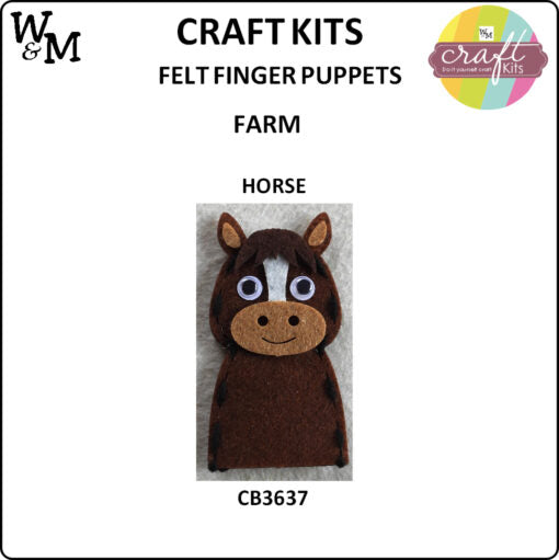 Craft Kit felt finger puppet - Horse