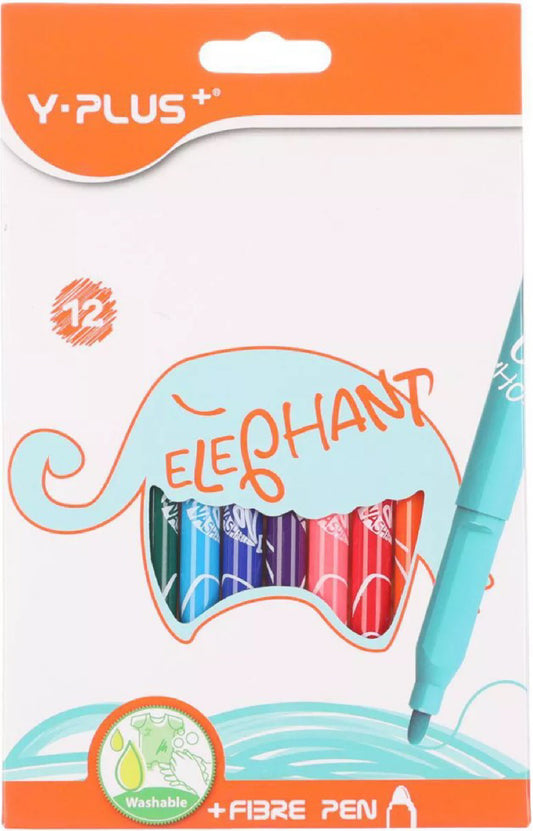 Y+ Fibre Pen Elephant 12's