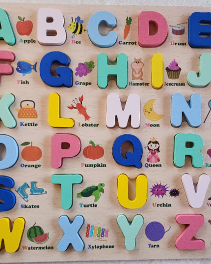 Wood Alphabet with pictures Board 295mm