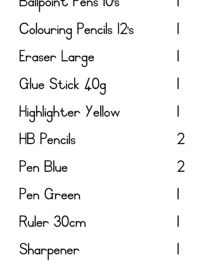 Stationery Kit - Gr 4-7 - Edunation