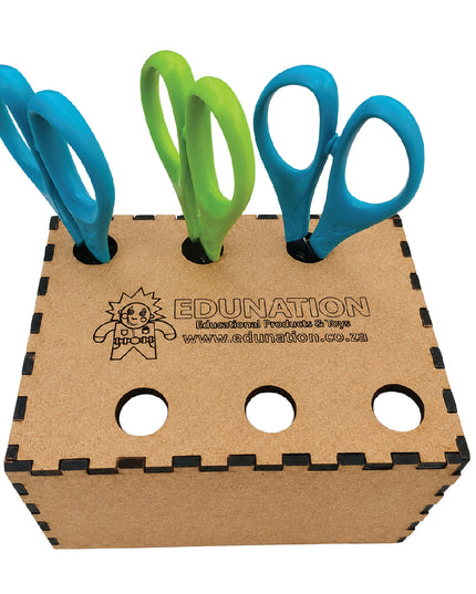 Scissors Holder - Wooden 6 Hole