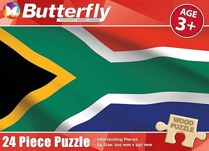 Wooden Puzzle A4 24 Piece - South African Flag