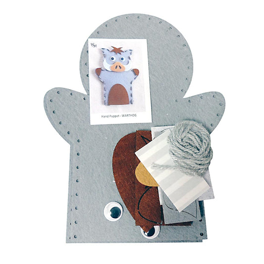 Craft Kit Warthog Felt Hand Puppet