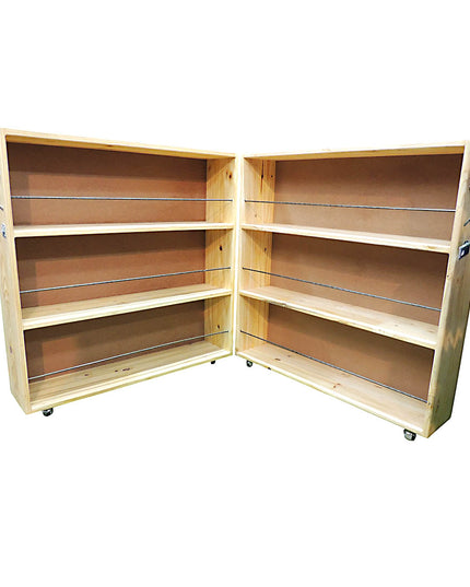 Wooden Book Shelves Single Corner Unit
