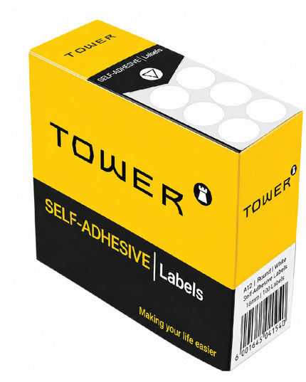 Labels - C13mm - Dot White - 1100's