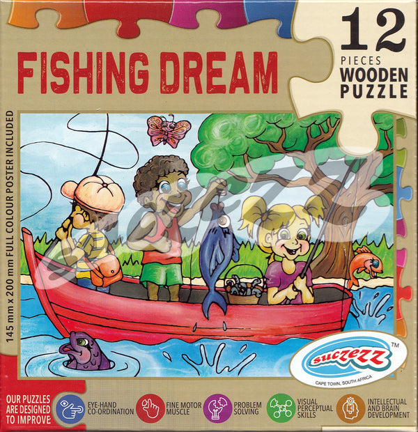 Puzzle - 12 pc Fishing dream
