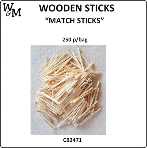 Wooden Match Sticks -  plain 250's