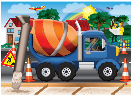 Puzzle - 15 pc Cement Truck