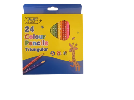 Triangular Colour Pencils 24's - Bantex